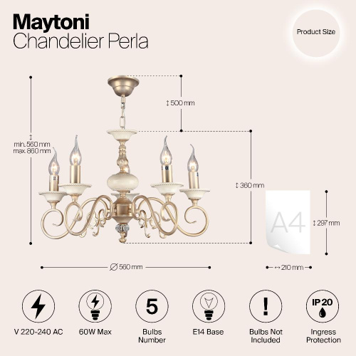 Люстра Maytoni ARM337-05-R Люстра Maytoni ARM337-05-R