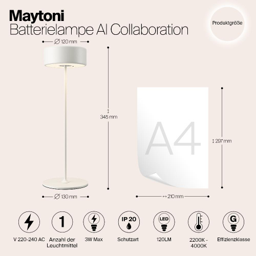 Аккумуляторный светильник Maytoni MOD229TL-L3W3K2