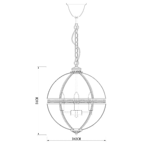 Люстра Residential 4 ant.brass Люстра Residential 4 ant.brass