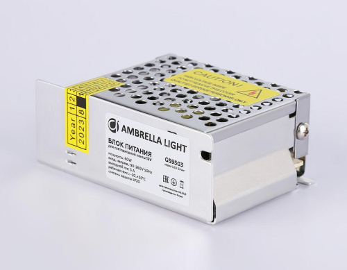 Блок питания Ambrella light Illumination LED Driver 12V 60W IP20 5A GS9503 Блок питания Ambrella light Illumination LED Driver 12V 60W IP20 5A GS9503