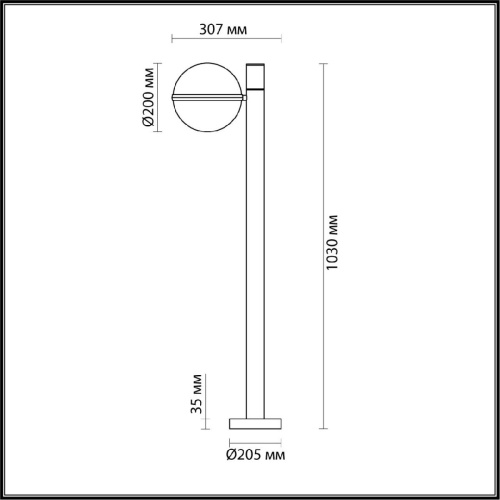 Уличный светильник Odeon Light Nature Lomeo 4832/1F Уличный светильник Odeon Light Nature Lomeo 4832/1F