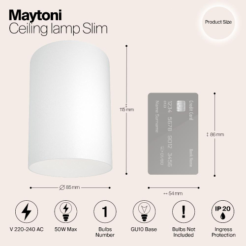 Потолочный светильник Maytoni Alfa C014CL-01W