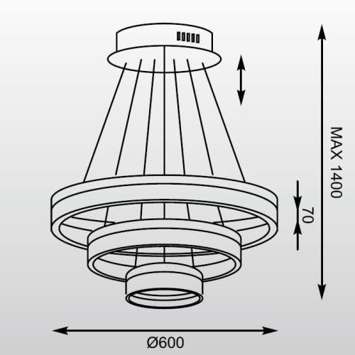 Подвесная светодиодная люстра Zumaline Circle L-CD-03-BL Подвесная светодиодная люстра Zumaline Circle L-CD-03-BL