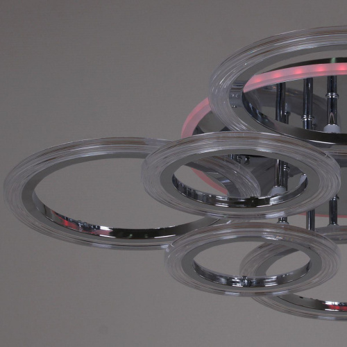 Потолочная светодиодная люстра Reluce 09812-3.3-4+4D CR (RGB) Потолочная светодиодная люстра Reluce 09812-3.3-4+4D CR (RGB)