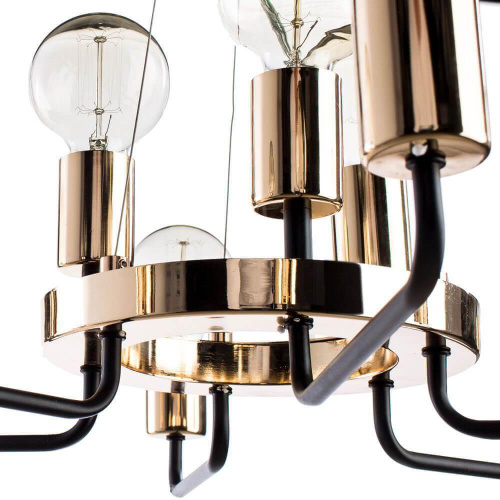 Подвесная люстра Arte Lamp Gelo A6001LM-9BK Подвесная люстра Arte Lamp Gelo A6001LM-9BK