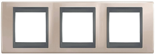 Рамка 3-постовая Schneider Electric Unica Top MGU66.006.296 Рамка 3-постовая Schneider Electric Unica Top MGU66.006.296