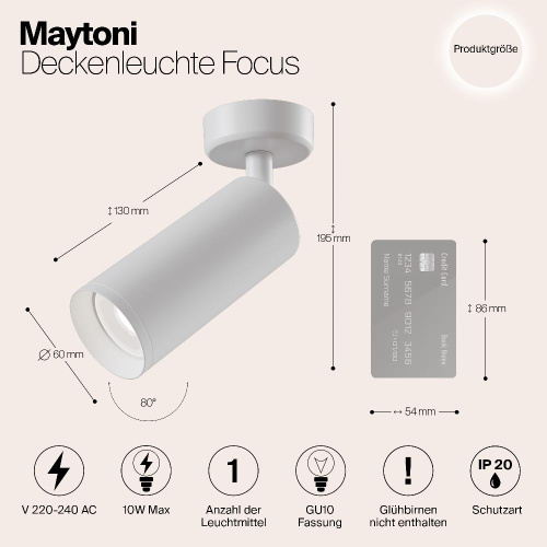 Спот Maytoni Focus C017CW-01W