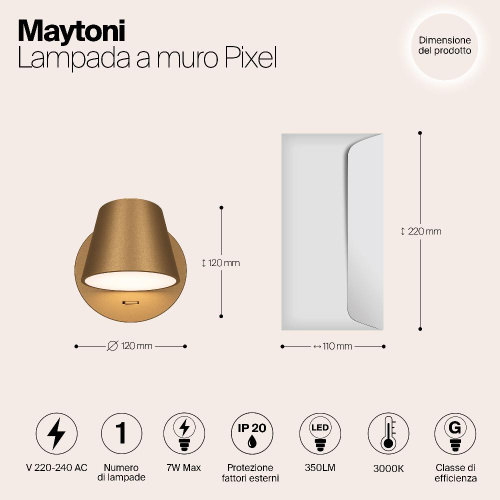 Настенный светильник (бра) Maytoni MOD421WL-L6BS3K Настенный светильник (бра) Maytoni MOD421WL-L6BS3K
