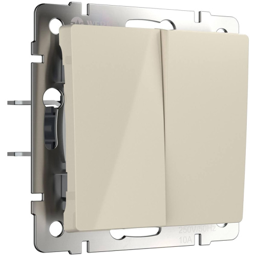 Выключатель Werkel двухклавишный слоновая кость WL03-SW-2G-ivory 4690389046162 Выключатель Werkel двухклавишный слоновая кость WL03-SW-2G-ivory 4690389046162