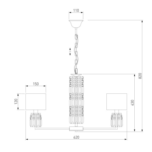 Подвесная люстра Eurosvet Zaffiro 10129/5 золото/прозрачный хрусталь Strotskis Smart