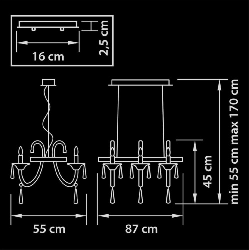 Подвесная люстра Lightstar Corno 821160
