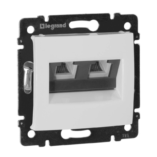 Розетка телефонная 2хRJ11 Legrand Valena белая 774439 Розетка телефонная 2хRJ11 Legrand Valena белая 774439