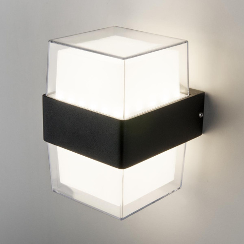 Уличный настенный светодиодный светильник Elektrostandard 1519 Techno LED Maul чёрный a048170 Уличный настенный светодиодный светильник Elektrostandard 1519 Techno LED Maul чёрный a048170