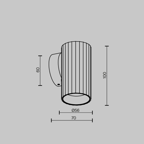 Настенный светильник (бра) Technical C106WL-01-GU10-W Настенный светильник (бра) Technical C106WL-01-GU10-W