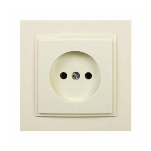 Розетка 2К Mono Electric Despina 16A 250V винтовое подключение крем 102-170022-116 Розетка 2К Mono Electric Despina 16A 250V винтовое подключение крем 102-170022-116