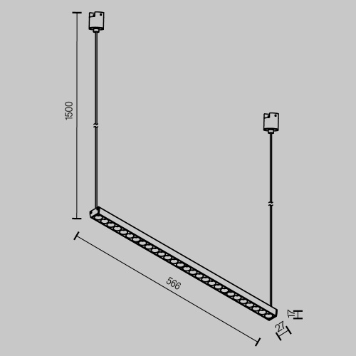 Трековый подвесной светильник Technical TR169-1-26W3K-M-B Трековый подвесной светильник Technical TR169-1-26W3K-M-B