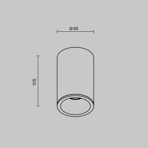 Потолочный светильник Technical C029CL-01-S-B Потолочный светильник Technical C029CL-01-S-B