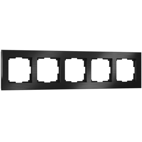 Рамка на 5 постов Werkel Aluminium черный алюминий W0051708 4690389158131 Рамка на 5 постов Werkel Aluminium черный алюминий W0051708 4690389158131