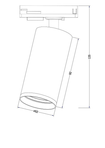 Трековый светильник Maytoni Track Lamps TR020-1-GU10-W Трековый светильник Maytoni Track Lamps TR020-1-GU10-W