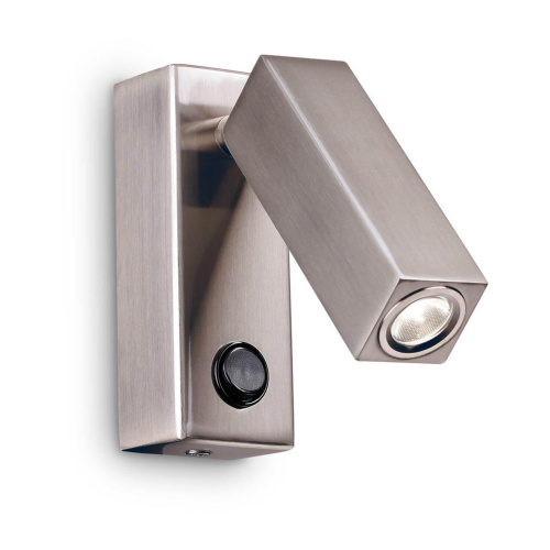 Светодиодный спот Ideal Lux Page AP Square Nickel 233857 Светодиодный спот Ideal Lux Page AP Square Nickel 233857