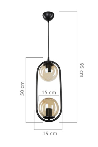 Подвесной светильник Toplight Kerrie TL1609H-02BK Подвесной светильник Toplight Kerrie TL1609H-02BK