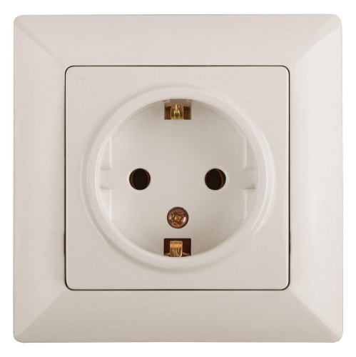 Розетка ЭРА Intro Solo Schuko 2P+E 16A 250V слоновая кость 4-202-02 Б0043313 Розетка ЭРА Intro Solo Schuko 2P+E 16A 250V слоновая кость 4-202-02 Б0043313