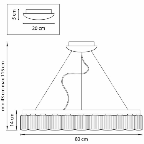 Подвесная светодиодная люстра Lightstar Nibbler 812236