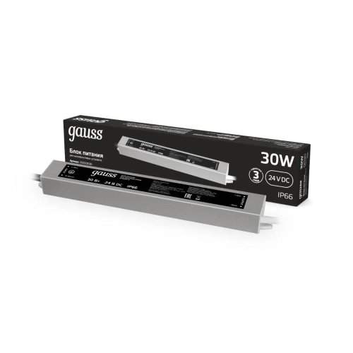 Блок питания Gauss 30W 24V IP66 202022030 Блок питания Gauss 30W 24V IP66 202022030