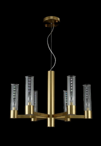 Подвесная люстра Crystal Lux OTONO SP6+1 BRASS/TRANSPARENTE Подвесная люстра Crystal Lux OTONO SP6+1 BRASS/TRANSPARENTE