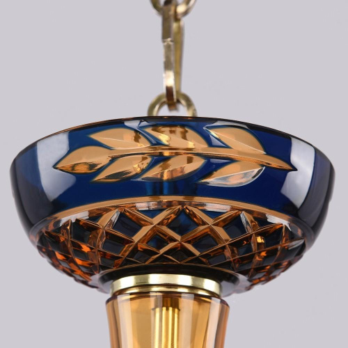 Подвесная люстра Bohemia Ivele 1308/8/195 G Am/Amber-Blue/H-1J Подвесная люстра Bohemia Ivele 1308/8/195 G Am/Amber-Blue/H-1J