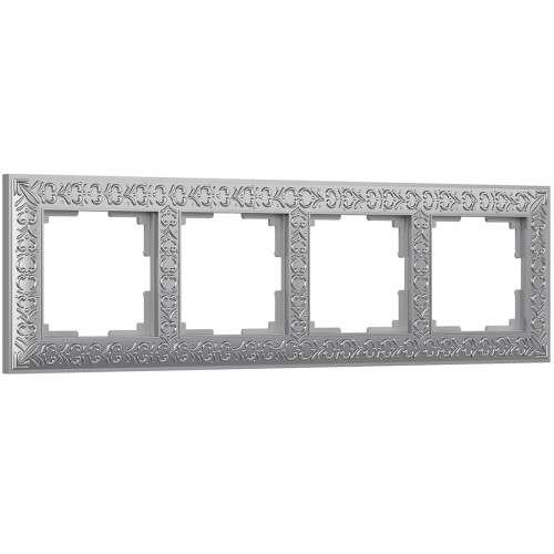 Рамка Werkel Antik на 4 поста матовый хром WL07-Frame-04 4690389145698 Рамка Werkel Antik на 4 поста матовый хром WL07-Frame-04 4690389145698