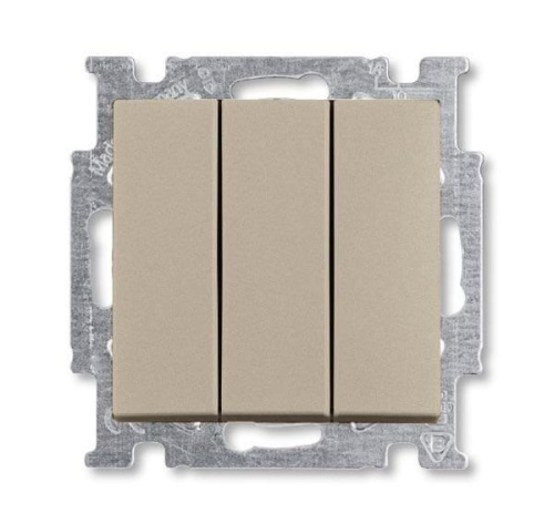 Выключатель трехклавишный ABB Basic55 16A 250V шампань 2CKA001012A2163
