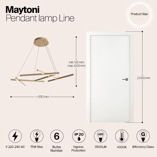 Подвесной светодиодный светильник Maytoni Technical Line MOD016PL-L75MG4K Подвесной светодиодный светильник Maytoni Technical Line MOD016PL-L75MG4K