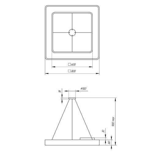 Подвесной светодиодный cветильник Geometria ЭРА Quadro SPO-162-W-40K-070 70Вт 4000К белый Б0050584 Подвесной светодиодный cветильник Geometria ЭРА Quadro SPO-162-W-40K-070 70Вт 4000К белый Б0050584