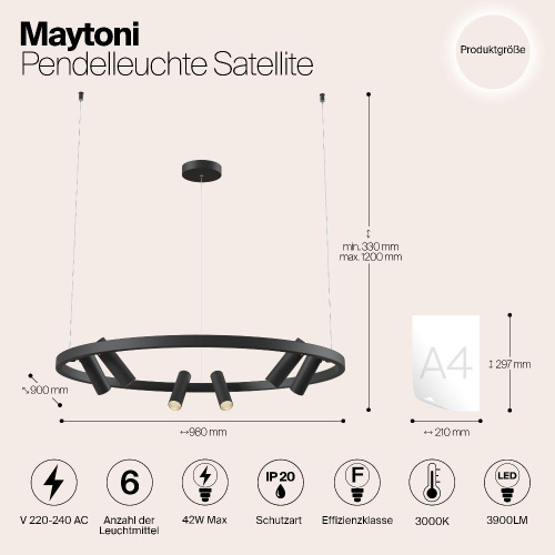 Подвесной светильник Maytoni MOD102PL-L42B Подвесной светильник Maytoni MOD102PL-L42B