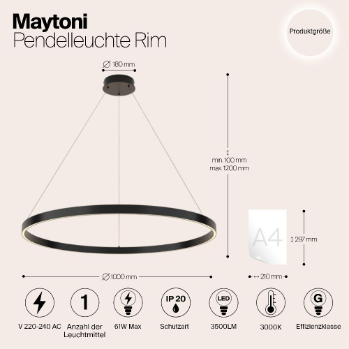 Подвесной светильник Maytoni MOD058PL-L54B3K Подвесной светильник Maytoni MOD058PL-L54B3K