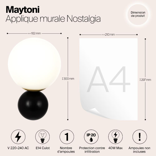 Бра Maytoni Nostalgia MOD048WL-01G Бра Maytoni Nostalgia MOD048WL-01G