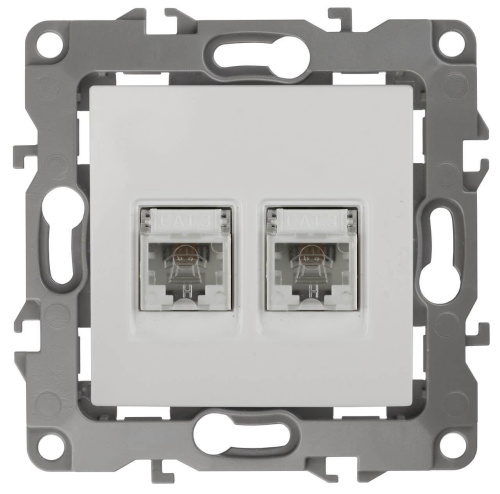 Розетка телефонная 2XRJ11 ЭРА 12 12-3106-01 Б0014717 Розетка телефонная 2XRJ11 ЭРА 12 12-3106-01 Б0014717