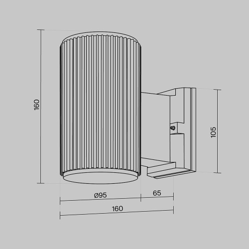 Настенный светильник Maytoni Outdoor O419WL-01W Настенный светильник Maytoni Outdoor O419WL-01W