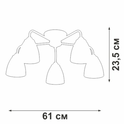 Потолочная люстра Vitaluce V3946-1/5PL Потолочная люстра Vitaluce V3946-1/5PL