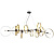 Подвесная люстра Crystal Lux Armonica SP8 Black/Brass V2