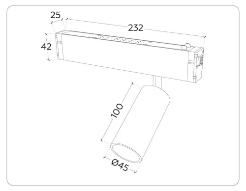 Трековый светодиодный светильник Ambrella Light Track System Magnetic 220V GL1212 Трековый светодиодный светильник Ambrella Light Track System Magnetic 220V GL1212