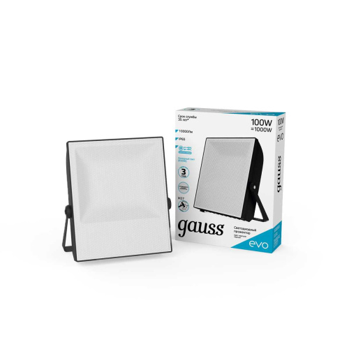 Прожектор светодиодный Gauss Evo 100W 6500К 687511100 Прожектор светодиодный Gauss Evo 100W 6500К 687511100