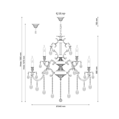 Подвесная люстра Lucia Tucci Barletta 1730.15 Cream White Подвесная люстра Lucia Tucci Barletta 1730.15 Cream White