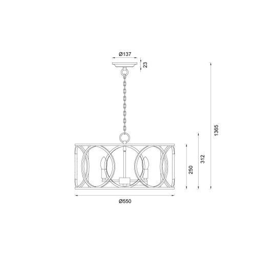 Подвесная люстра Vele Luce Beatrice VL4224P05 Подвесная люстра Vele Luce Beatrice VL4224P05