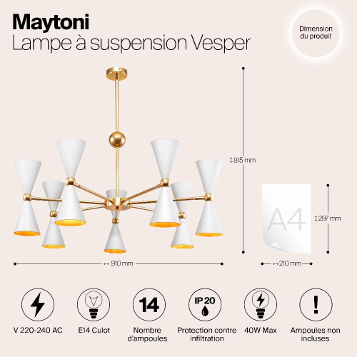 Подвесная люстра Maytoni Vesper MOD108PL-14WG