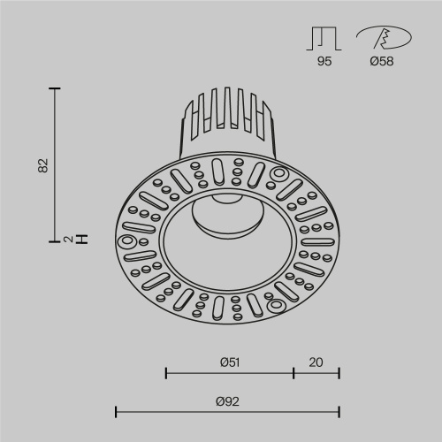 Встраиваемый светильник Technical DL119-10W-2.7K-TRS-W Встраиваемый светильник Technical DL119-10W-2.7K-TRS-W