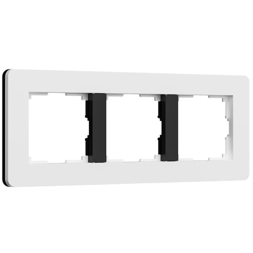 Рамка Werkel Split на 3 поста белый/черный W0033068 4690389208232 Рамка Werkel Split на 3 поста белый/черный W0033068 4690389208232