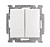 Переключатель двухклавишный ABB Basic55 10A 250V альпийский белый 2CKA001012A2144