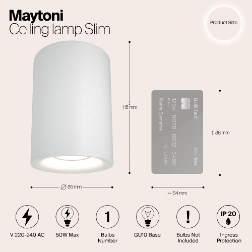 Потолочный светильник Maytoni Alfa C012CL-01W